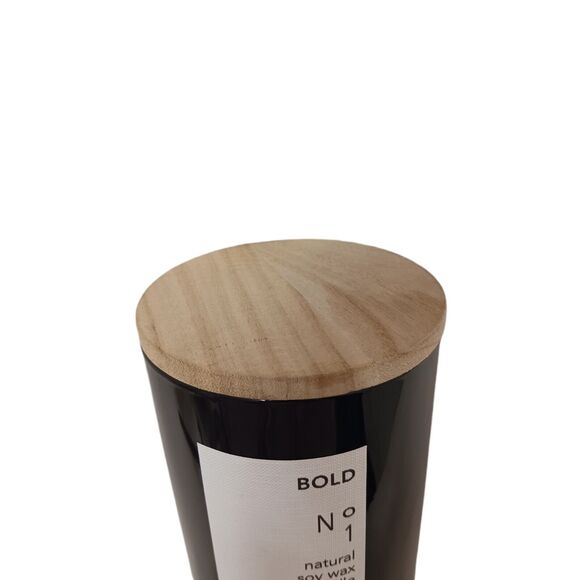 BOLD No. 1 Candle Natural SOY Wax Hand Poured BLACK Glass Masculine Luxury Scent - Picture 7 of 11